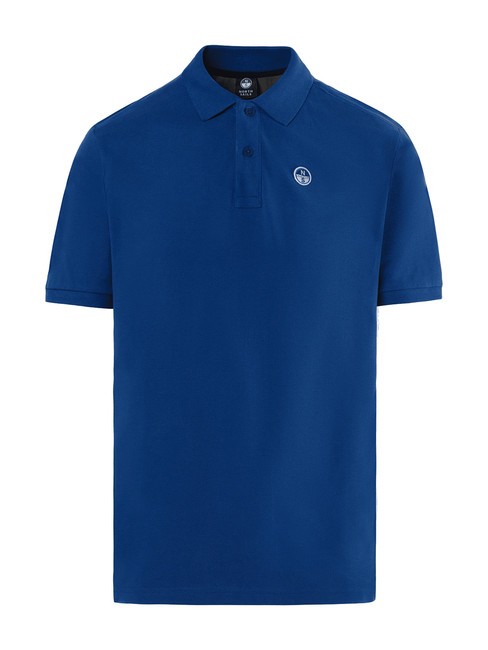 BASIC Polo à manches courtes en coton océan bleu - chemise polo