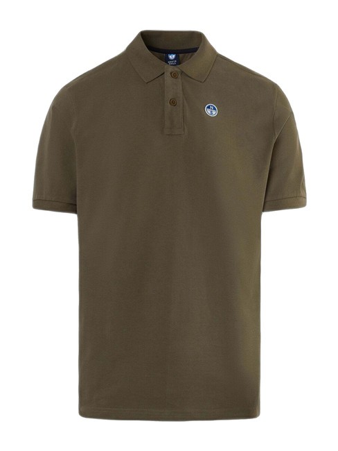 BASIC Polo &agrave; manches courtes en coton olives poussi&eacute;reuses - chemise polo