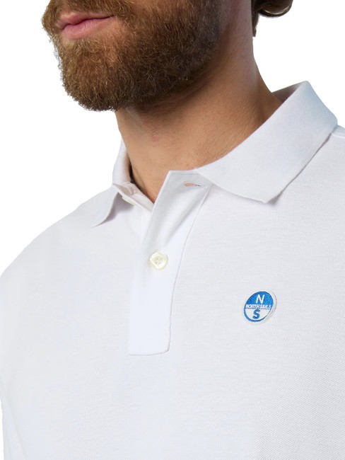 BASIC Polo &agrave; manches courtes en coton blanc - chemise polo