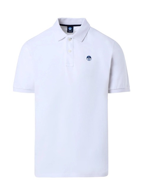 BASIC Polo &agrave; manches courtes en coton blanc - chemise polo