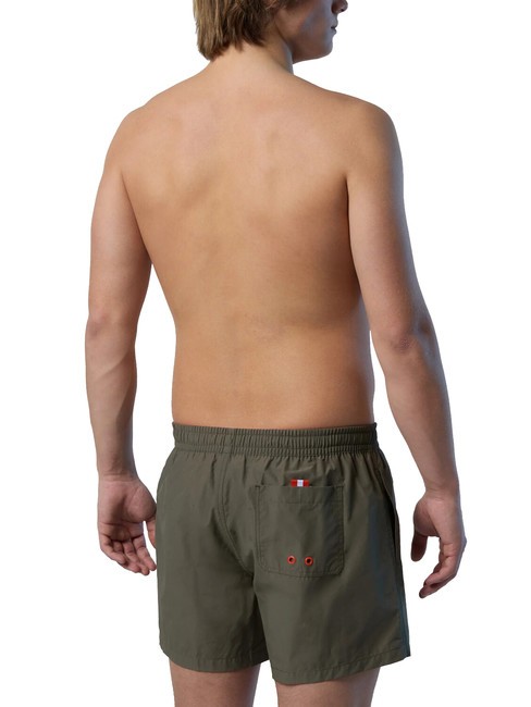 VOLLEY Maillot de bain boxer avec logo olives poussiéreuses - Maillots de bain