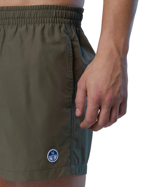 VOLLEY Maillot de bain boxer avec logo olives poussiéreuses - Maillots de bain