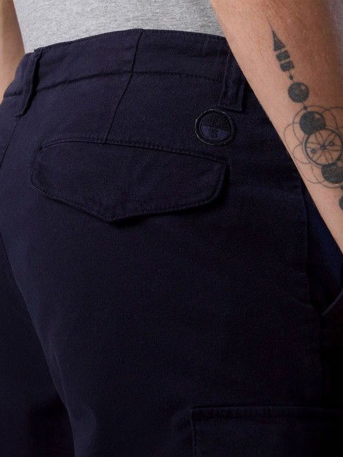 AMERICA Short cargo coupe classique bleu marine - Pantalon