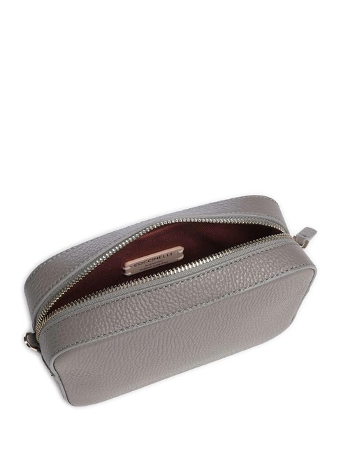 TEBE Sac &agrave; bandouli&egrave;re en cuir textur&eacute; graphite - Sacs pour Femme