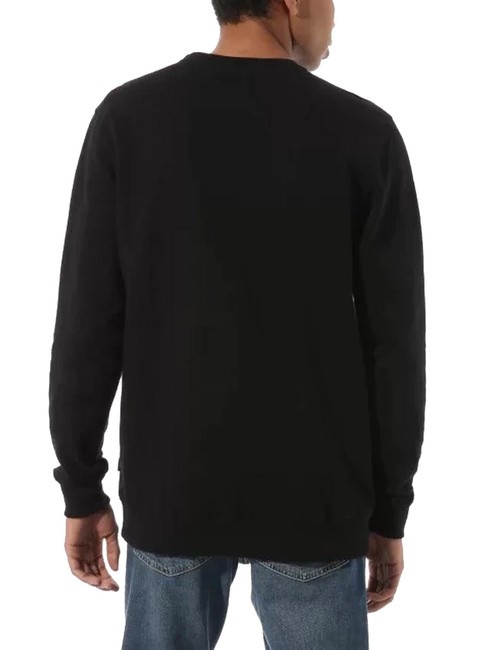 VANS CLASSIC Sweat col rond en coton noir blanc - Pulls molletonnés