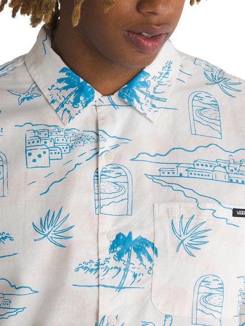 DAVISTA Chemise en coton à manches courtes Guimauve - Chemises pour hommes