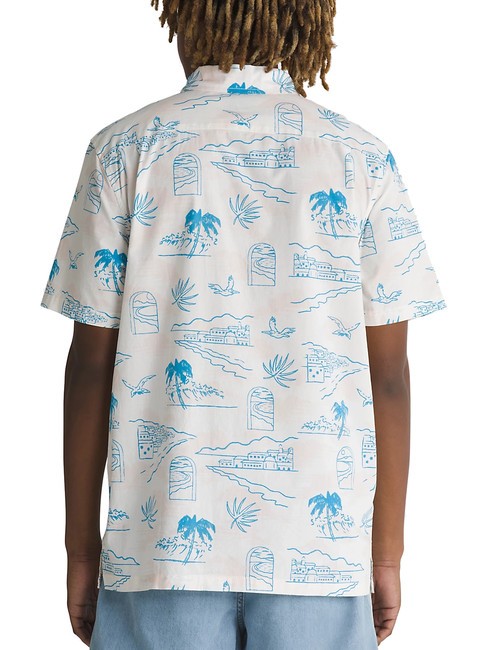 DAVISTA Chemise en coton à manches courtes Guimauve - Chemises pour hommes