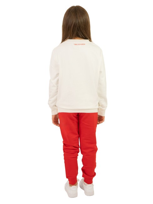 STRAUB KIDS Survêtement sweat et pantalon blanc cassé/rouge - Survêtements pour enfants
