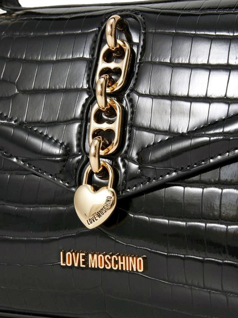 SHINY CROCO Sac à main, avec bandoulière Noir - Sacs pour Femme