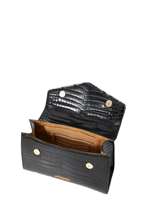 SHINY CROCO Sac à main, avec bandoulière Noir - Sacs pour Femme