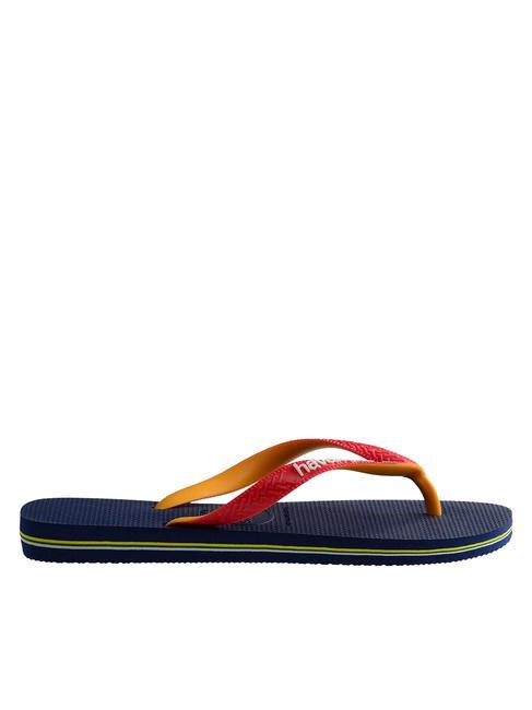 BRASIL MIX Tongs BRASIL MIX bleu marine/rouge rubis - Chaussures unisexe