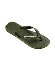 HAVAIANAS BRASIL LOGO Les tongs pour hommes vert vert - Chaussures unisexe - 3