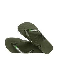 HAVAIANAS BRASIL LOGO Les tongs pour hommes vert vert - Chaussures unisexe - 4
