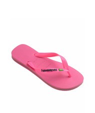 HAVAIANAS BRASIL LOGO NEON Tongs flux rose/flux rose - Chaussures unisexe - 3