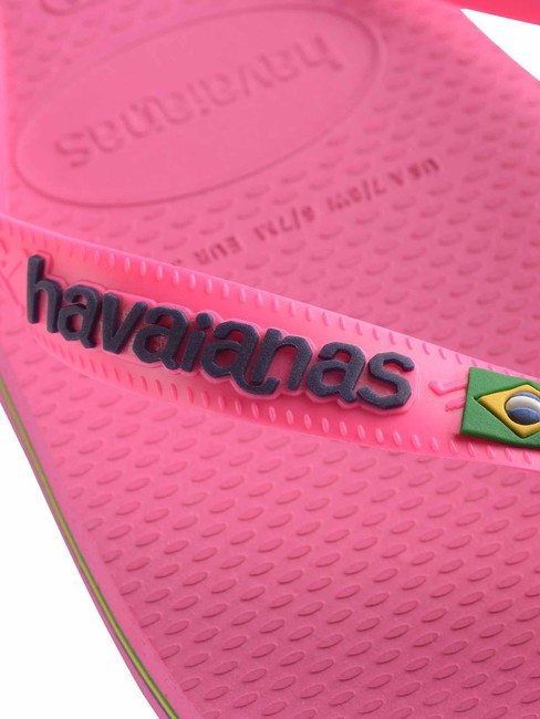 BRASIL LOGO NEON Tongs flux rose/flux rose - Chaussures unisexe