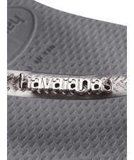 HAVAIANAS SLIM LOGO Tongs acier / gris - Chaussures Femme - 4
