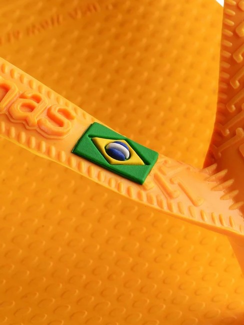  Tongs BRASIL LOGO jaune pop - Chaussures unisexe