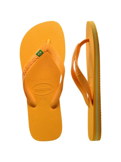  Tongs BRASIL LOGO jaune pop - Chaussures unisexe