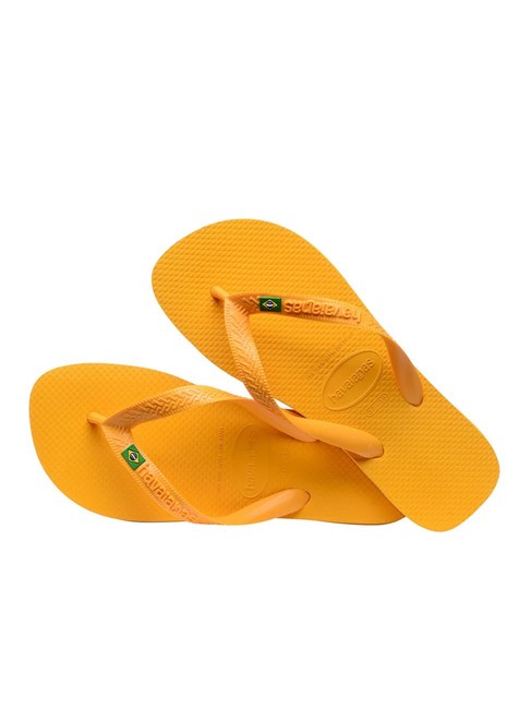  Tongs BRASIL LOGO jaune pop - Chaussures unisexe