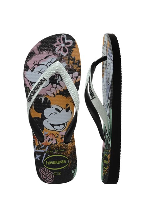 DISNEY STYLISH Tongs noir/blanc/noir - Chaussures unisexe