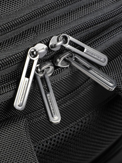 BRIEF 2 Sac &agrave; dos polochon en cuir et tissu Noir - Sacs &agrave; dos pour ordinateur portable