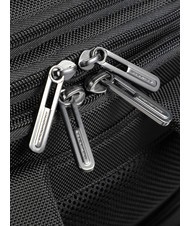 PIQUADRO BRIEF 2 Sac &agrave; dos polochon en cuir et tissu Noir - Sacs &agrave; dos pour ordinateur portable - 3