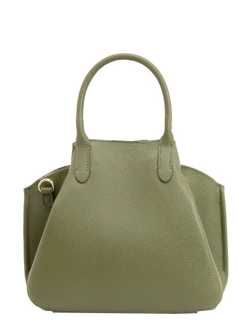 ALICE Sac à main en cuir avec bandoulière olive - Sacs pour Femme