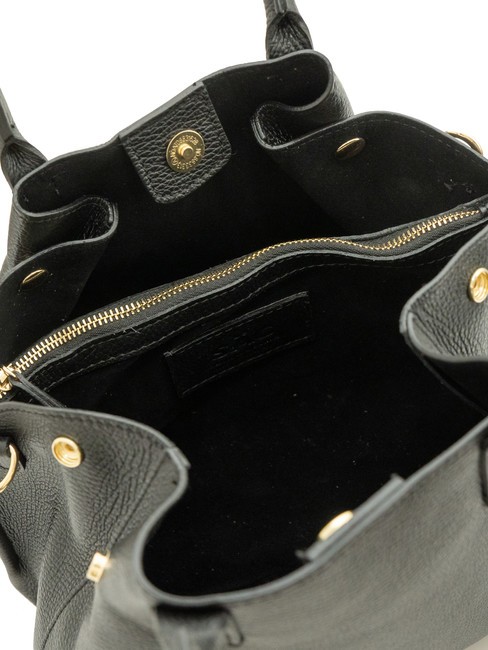 ALICE Sac à main en cuir avec bandoulière noir - Sacs pour Femme