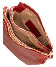 LESAC SIMONA Sac porté épaule en cuir Tris Dollar rouge - Sacs pour Femme - 5