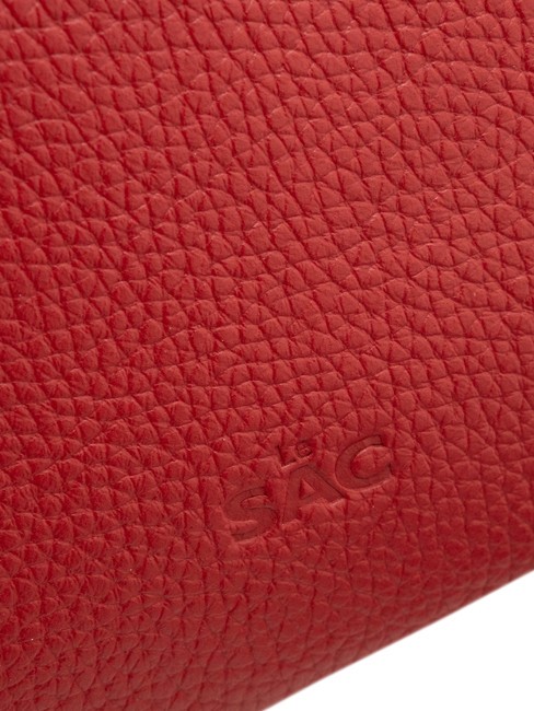 SIMONA Sac porté épaule en cuir Tris Dollar rouge - Sacs pour Femme