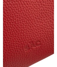 LESAC SIMONA Sac porté épaule en cuir Tris Dollar rouge - Sacs pour Femme - 6