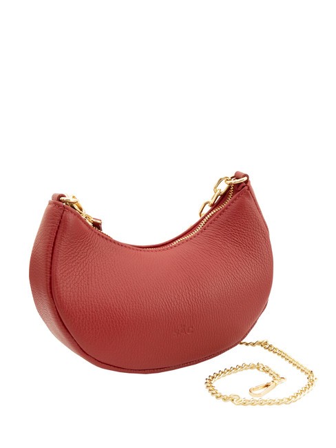 GIUDITTA Sac hobo en cuir avec chaîne rouge - Sacs pour Femme