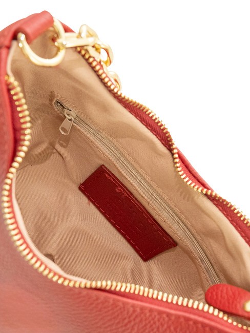GIUDITTA Sac hobo en cuir avec chaîne rouge - Sacs pour Femme