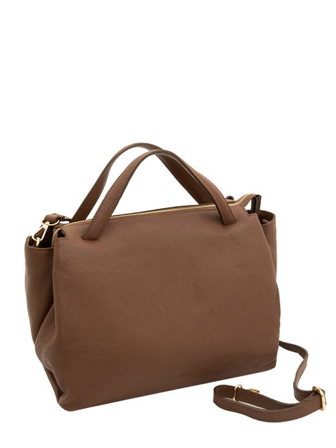 FRESIA Sac &agrave; main, avec bandouli&egrave;re, en cuir br&ucirc;l&eacute; - Sacs pour Femme