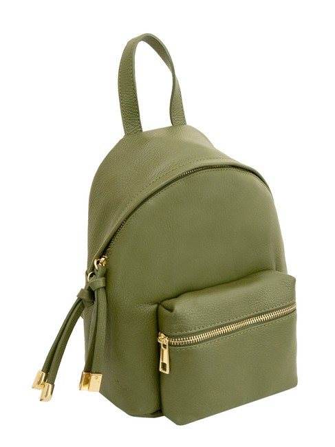 VANESSA Sac à dos en cuir Dollar olive - Sacs pour Femme