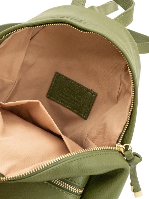 VANESSA Sac à dos en cuir Dollar olive - Sacs pour Femme