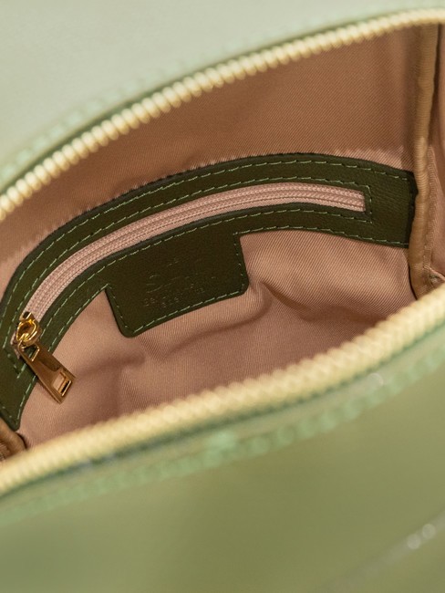 GELSO Sac à dos en cuir olive - Sacs pour Femme