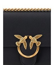 PINKO LOVE SOFT MINI Sac port&eacute; &eacute;paule/crois&eacute; noir-or antique - Sacs pour Femme - 4