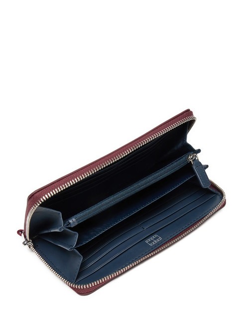 TOMMY JEANS CITY BOLD  Portefeuille zipp&eacute; rouge profond - Portefeuilles Femme
