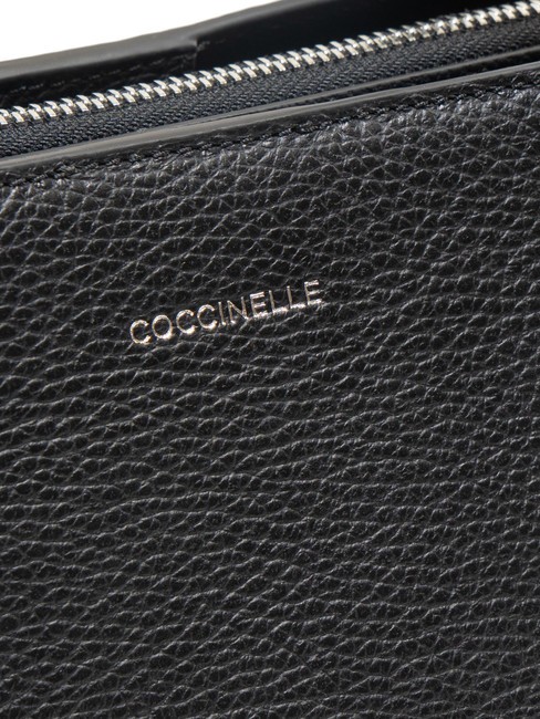 SWAP Sac &agrave; main en cuir martel&eacute; Noir - Sacs pour Femme