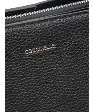 COCCINELLE SWAP Sac &agrave; main en cuir martel&eacute; Noir - Sacs pour Femme - 4