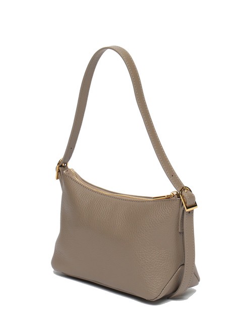 CHERRY Petit sac bandoulière en cuir taupe chaud - Sacs pour Femme