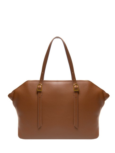 CHERRY Sac cabas port&eacute; &eacute;paule en cuir martel&eacute; BRULE - Sacs pour Femme