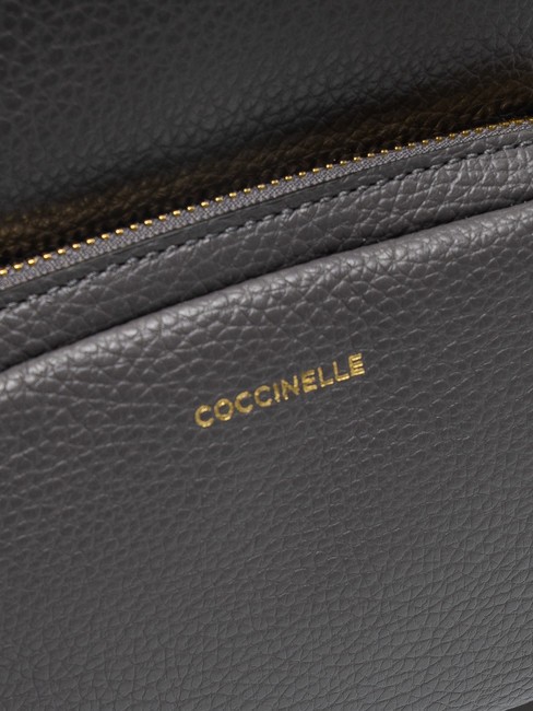 JEN Sac &agrave; dos rond en cuir avec poche ardoise - Sacs pour Femme