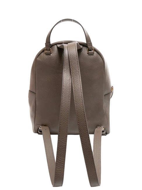 JEN Sac à dos rond en cuir avec poche ébène - Sacs pour Femme