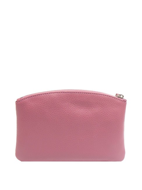 ROUNDED ENVELOPE Pochette en cuir avec manchette pulpe rose - Sacs pour Femme