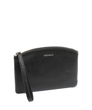 COCCINELLE ROUNDED ENVELOPE Pochette en cuir avec manchette Noir - Sacs pour Femme - 2