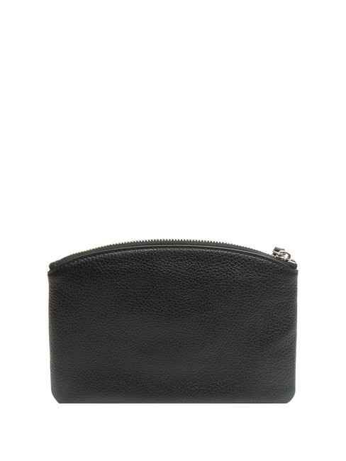 ROUNDED ENVELOPE Pochette en cuir avec manchette Noir - Sacs pour Femme