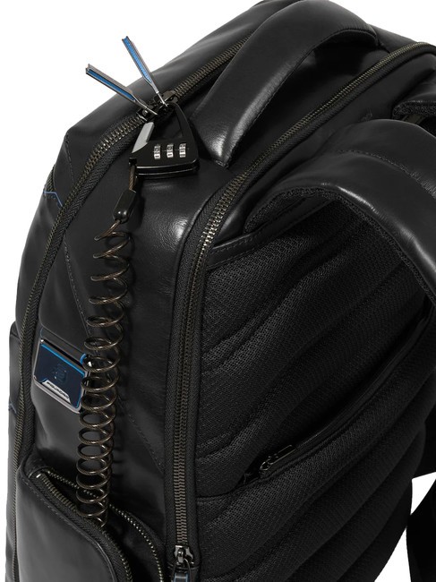 BLUE SQUARE  Sac à dos pour ordinateur portable 15,6" en cuir Noir - Sacs à dos pour ordinateur portable