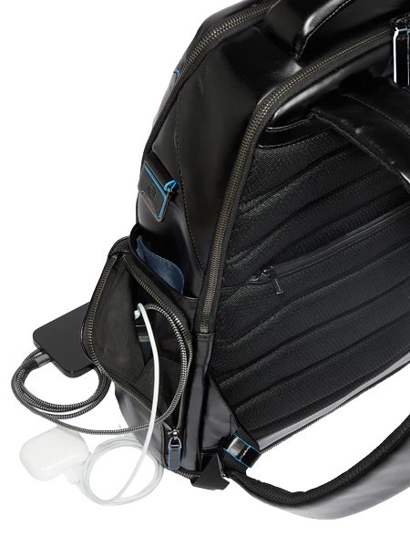 BLUE SQUARE  Sac à dos pour ordinateur portable 15,6" en cuir Noir - Sacs à dos pour ordinateur portable